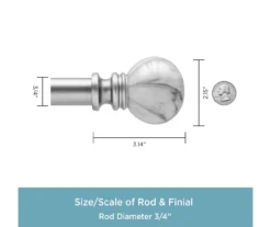 Kenney Marble 3/4" Adjustable Curtain Rod -Home Store 810679535 A0 03