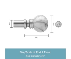 Kenney Marble 3/4" Adjustable Curtain Rod -Home Store 810679536 A0 03