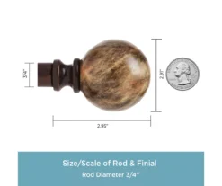 Kenney Marble 3/4" Adjustable Curtain Rod -Home Store 810679538 A0 03