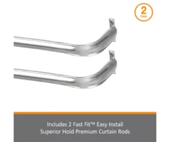 Kenney Fast Fit 2-Piece Adjustable Tension Curtain Rod Set, (28"-48") -Home Store 810679607 A0 08