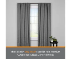 Kenney Fast Fit 2-Piece Adjustable Tension Curtain Rod Set, (28"-48") -Home Store 810679608 A0 02