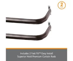 Kenney Fast Fit 2-Piece Adjustable Tension Curtain Rod Set, (28"-48") -Home Store 810679608 A0 08