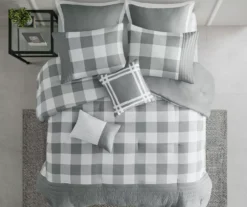 Kingston Gray & White Buffalo Check Comforter Set -Home Store 810679989 810679990 810679991 A4 4 1
